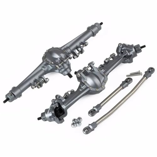 Essieux RC avant arrière en aluminium aéronautique gris pour Axial SCX10 1/10