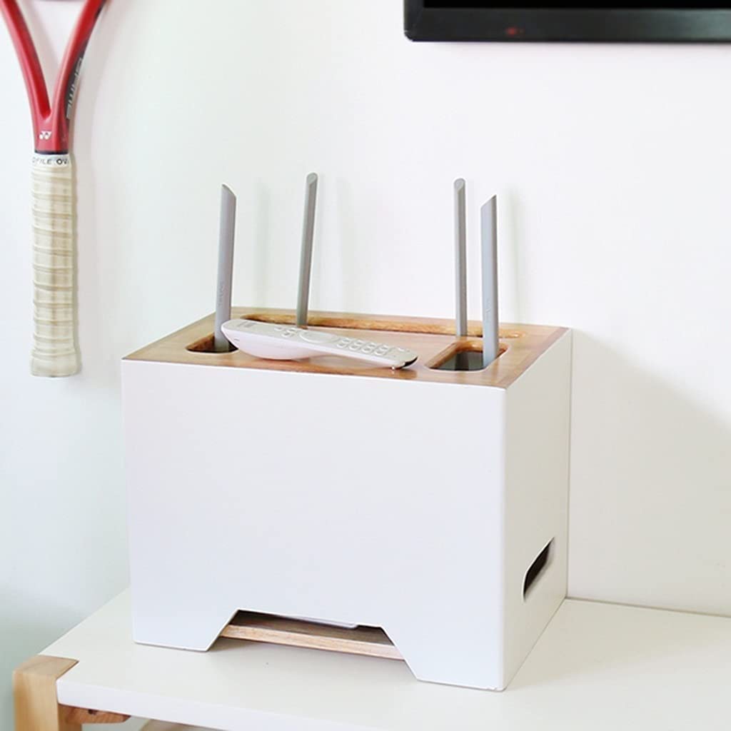 ❀❀❀Wifi-Router-Regal,Desktop-Deko-Box, Aufbewahrungsbox for kabellose Router – Router-Aufbewahrung, Wandregal, WLAN-Set, Rack-Top-Hängeboxen, Netzkabel-Buchse, Finishing-Box, Desktop-Aufbewahrungsbox,