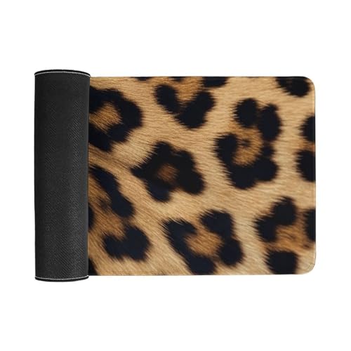 Alfombrilla para escritorio rugosa con diseño de leopardo blanco miniatura 3