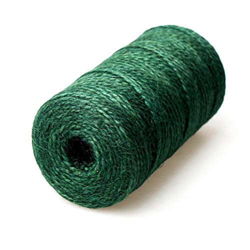 pengxiaomei 2 Rolls Green String Garden Jute Rope Natural String Rope Hemp Rope Jute Christmas Twine String for Gardening, Floristry, Bundling, Crafts(100m/328 FEET)