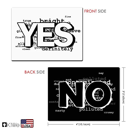 Kiwe Home Double Sided Dishwasher Magnet - Clean Dirty Reversible Flexible Flip 3X4 Inch Big Size Flipside Black And White Simple Yes No Design Perfect Kitchen Addition Premium Flip Sign Indicator #TOP2