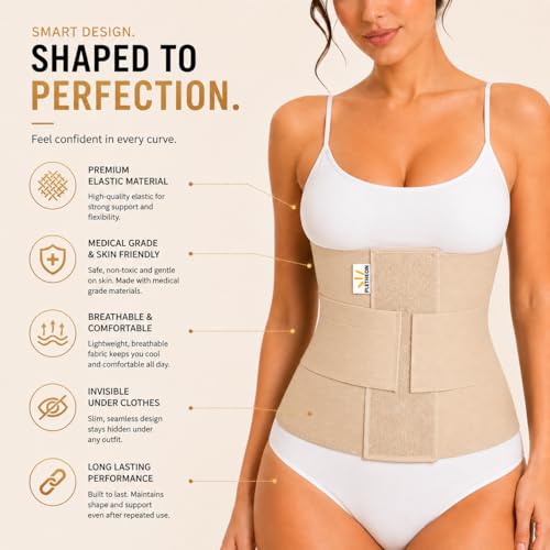Image of PLETHEON Body Shaper Belt for Women | Tummy Control & Waist Slimming Shapewear | Adjustable Compression | Comfortable for Daily Use