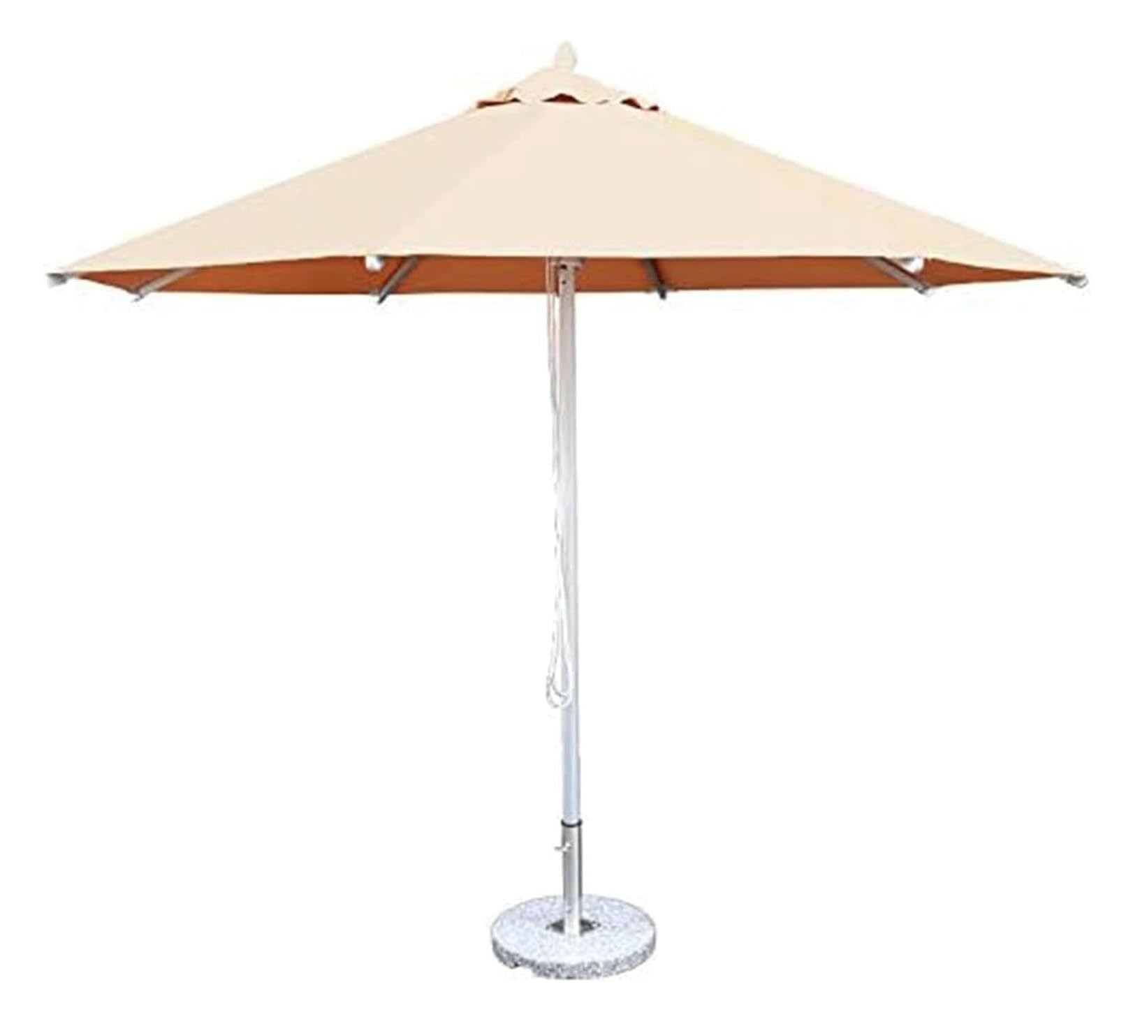 Nowoczesny Parasol Ogrodowy Stop Aluminium 8 Żeberek Parasol Zewnętrzny Z Tkaniny Patio Plażowy Marmurową Podstawą Balkon Plażowy