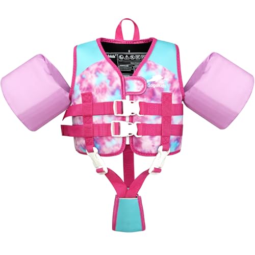 Gogokids Kids Swim Vest Float Armbands, Toddler Jacket-style Swimming Buoyancy Flotation with Adjustable Straps Children Float Jacket for Boys Girls(1-3 Years/9-20 KG)