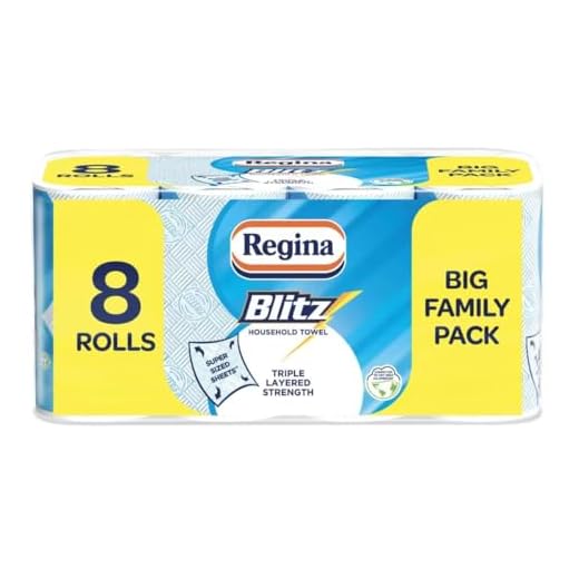 Regina Blitz Hushållspapper 3-lager 8 Rullar