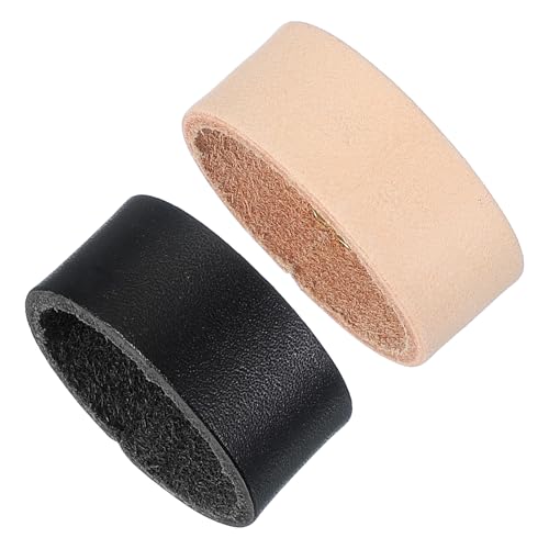 Boucles en cuir PATIKIL pour ceintures de 3,3 cm de large en noir et kaki x2