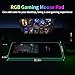 RGB Large Gaming Mouse Pad with 4Port USB Hub and 13Lighting Modes, Computer Keyboard Mouse Pad, Oversize Anti-Slip Rubber Base Mouse Mat for Computer PC Games (31.5 x 11.81 in Black,0.15in Thick)