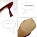 RYNKOMA Women's Leather One Band Square Open Toe Stiletto Slide Sandals Fashion Slip-On Sexy Kitten Heel Mule Sandals Wedding Party Evening Prom Dance Backless Dress Slipper Pump Shoes (Red,6)