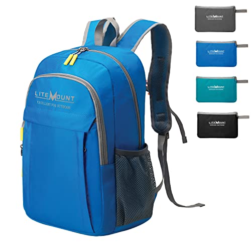 Litemount 35L Lightweight Backpack, Packable Backpack, Hiking Backpack, Foldable Backpack, Small Travel Backpack, Outdoor Daypack, Ultra-Light Backpack For Women & Men (Blue) #TOP6