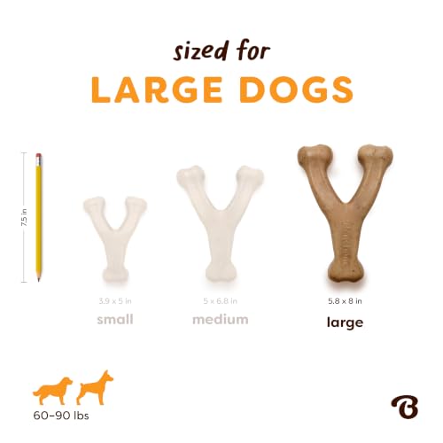Image of Benebone Wishbone Dog Chew Toy for Aggressive Chewers, Venison, Large