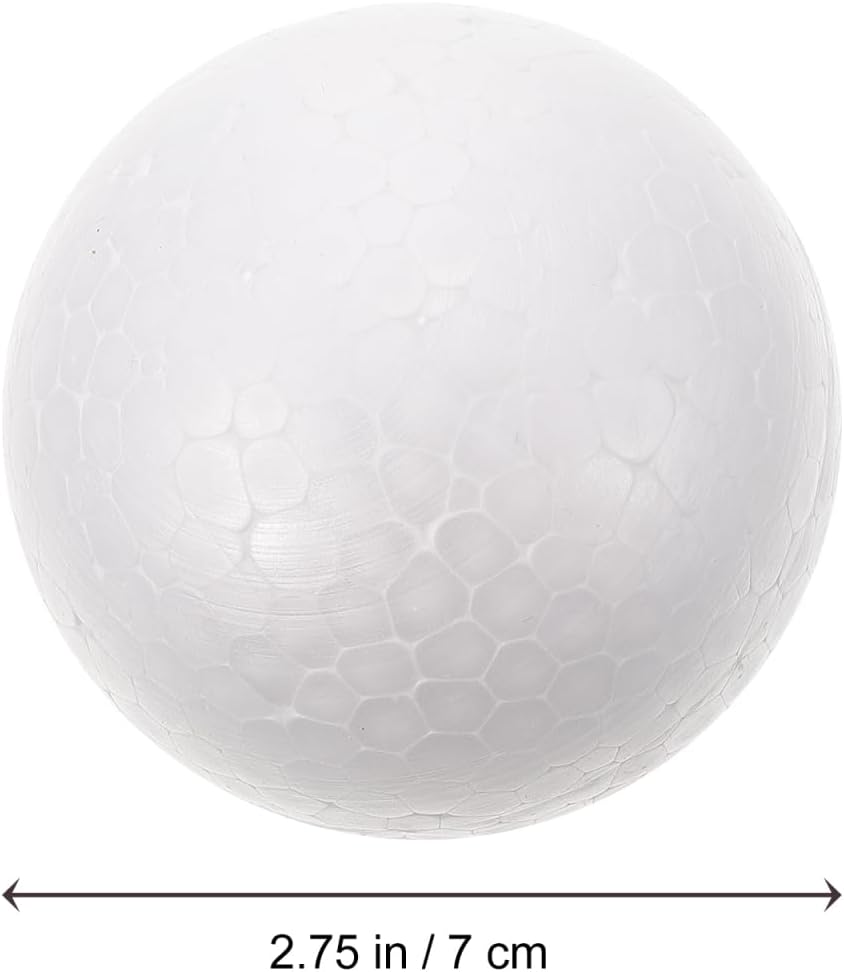 EXCEART Foam Ball DIY 20 Pieces 3 Inch White Polystyrene Craft Foam Balls for Art Projects Easter Decoration and DIY Crafts