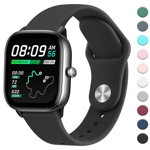 Meliya Strap for Amazfit GTS 2/2 Mini/GTS 4/4 Mini, 20mm Silicone Wristband for Amazfit Active 2 /Bip 3 /Bip U Pro/Bip S lite