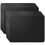 MROCO Mouse Pads Pack with Non-Slip Rubber Base, Premium-Textured and Waterproof Mousepads Bulk with Stitched Edges, Mouse Pad for Computers, Laptop, Office & Home, 11x8.5 inches, 3mm, 10 Pack, Black