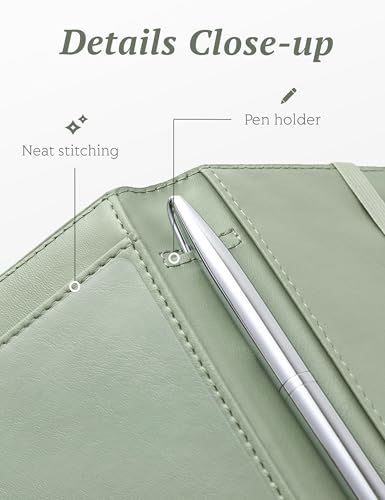 Image of Zreal Checkbook Cover for Women, Premium Vegan Leather Checkbook Holder for Top & Side Tear Duplicate Checks with RFID Blocking (Sage Green)