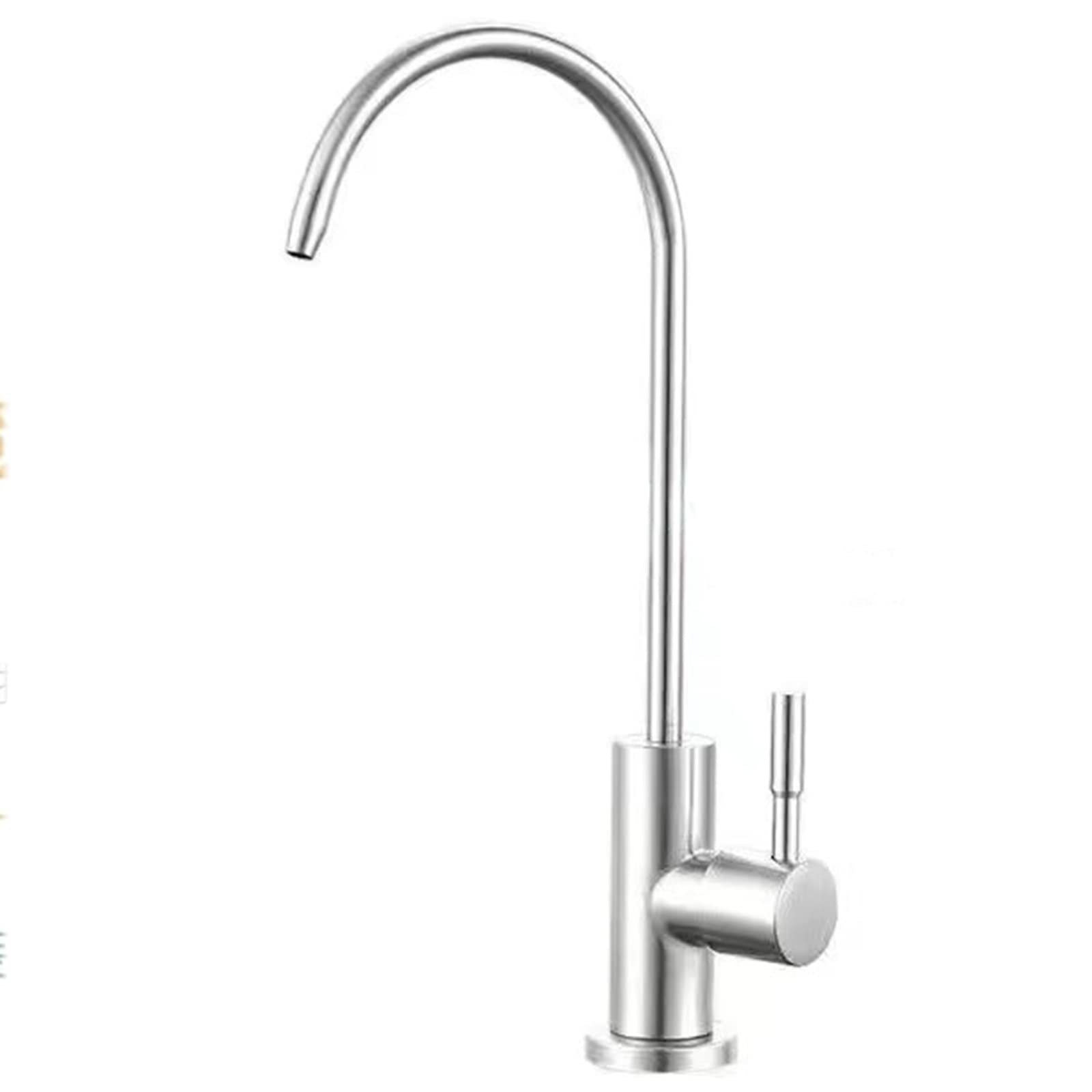 Filtre à eau robinet inox brossé contre le goût de chlore de l'eau du robinet