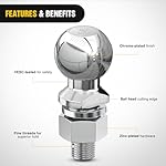 Nilight-2-516-Inch-Diameter-Chrome-Trailer-Hitch-Ball-15000-lbs-1-14-x-2-58-Inch-Shank-Universal-FitGray-2-Years-Warranty