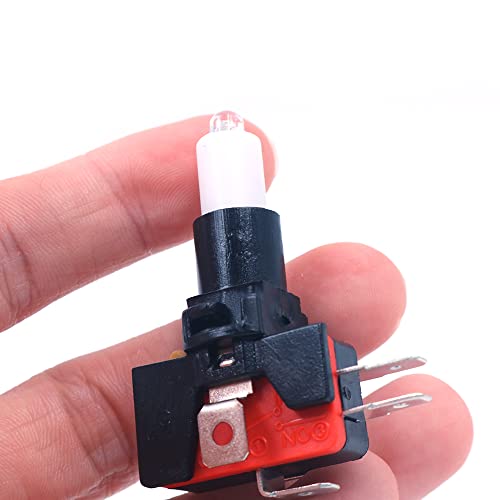 WANGCL Kleiner runder Knopfschalter, 32 mm, 4 x LED-Starttasten-Set, Teil 1 Spieler + 2 Spieler + LED-Münztasten für Arcade-Maschine