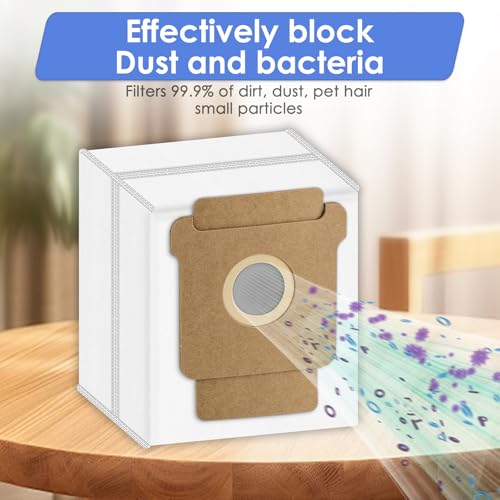 (9 Piezas) Q0520 Bolsas de Repuesto para el Robot Aspirador iRobot Roomba Combo 2 Essential Q0520, Roomba 105 Combo, Plus 405 Combo, Plus 505 Combo Robots Aspiradores, Accesorios para Bolsas de Basura - imagen 4