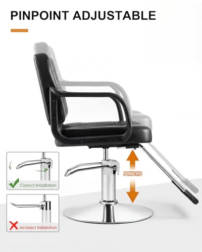Image of Artist hand Hydraulic Barber Chair Salon Chair for Hair Stylist Tattoo Chair Shampoo Salon Equipment