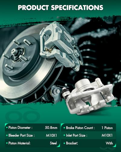 Image of SCITOO Front Right Brake Caliper With Bracket 19B1379 Compatible For Honda For Civic 1990-2000,For Honda For Civic del Sol 1993-1997,For Honda For CRX 1990-1991