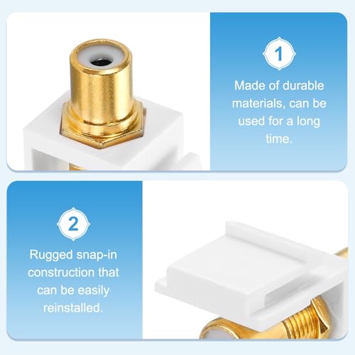 Conector RCA coaxial MECCANIXITY, pack 2 piezas miniatura 3