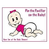 Pin the Pacifier on the Baby Caucasian Girl Baby Shower Game