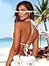 OZICERD String Halter Triangle Bikini Tops for Women Sexy Bathing Suit Swim Bikinis Top Only White L