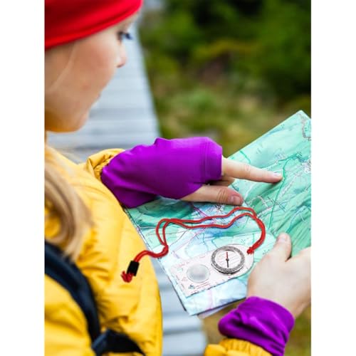Brújula direccional con lupa inclinada en pack de 6 piezas para aprender orientación 2