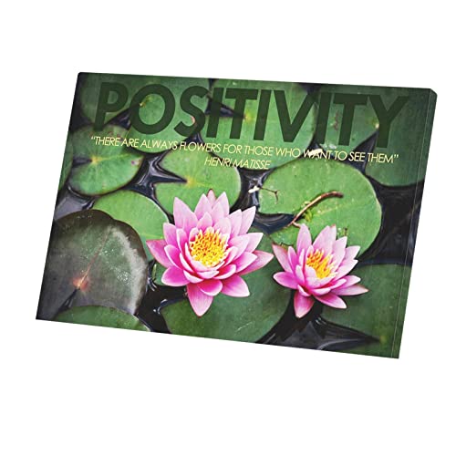 Toile imprimée motivation fleurs pour embellir votre bureau
