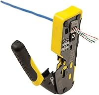 Vista 8 de Klein Tools VDV226-110 Crimpadora de cables de datos modulares con trinquete / Pelacables / Cortador de cables para conectores estándar RJ11/RJ12