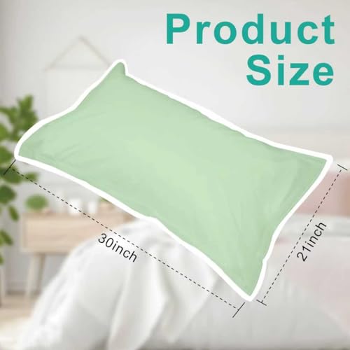 Image of Disposable Pillow Case Covers(Pack of 100),Bulk Pillow Cases for Medical Hospital Travel,Paper Pillow Cases Disposable 21 inch Width x 30 inchLength (Green)