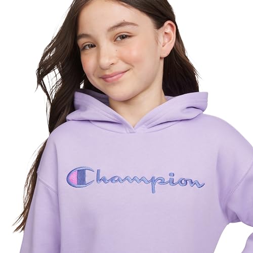 Champion Girls Hoodie For Kids Pullover Sweatshirt For Girls Athletic Sweater Lavender thumb #3