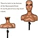 Voloria Realistic Female Mannequin Head with Shoulder Manikin PVC Head Bust Wig Head Stand with Makeup for Wigs Necklace Earrings Light Brown with Yellow Eye Shadow