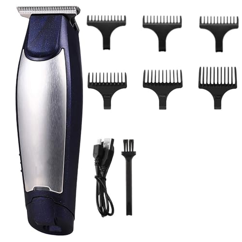 Tijeras de peluquería, Máquina Profesional for Hombres, Recortadora Calva Recargable Con Cable USB
