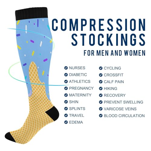 Compression Socks for Women & Men, Knee High Socks for Circulation Medical Running Athletic Nurse Travel4