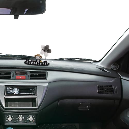 Placa de matrícula de panda para interior de coche en plástico resistente 6