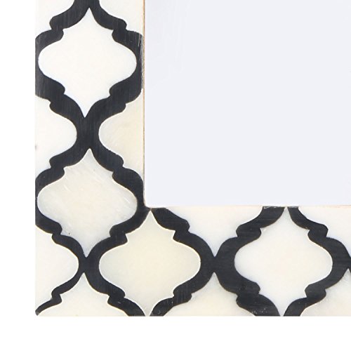 Handicrafts Home Picture Photo Frame Moorish Damask Moroccan Art Inspired Vintage Wall Décor Frames - 5X7, Black & White #TOP3