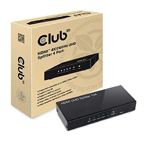 CLUB3D Hdmi 2.0 1X4 Split