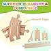 GIRAVO Train Set 40pcs Wooden Train Set for Toddler Kids, Magnetic Train Toys with Wooden Train Track fits Melissa and Doug, fits Brio,Thomas, for 18 Month+ Boys & Girls
