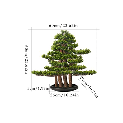 Künstlicher Bonsai-Baum im chinesischen Stil künstlicher Bonsai-Baum Simulation Willkommen Kiefer Bonsai Pflanzen Indoor Topfpflanzen Dekoration Ornamente Home Office Veranda Dekor - Image 3