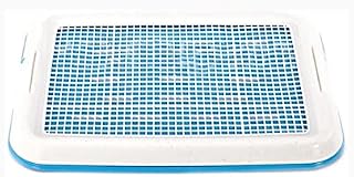 Pet Dog Cat Training Toilet Tray Mat Indoor Lattice Puppy Potty Bedpan Pee Pad Accessories for Small Dogs Cats (Color : Blue)