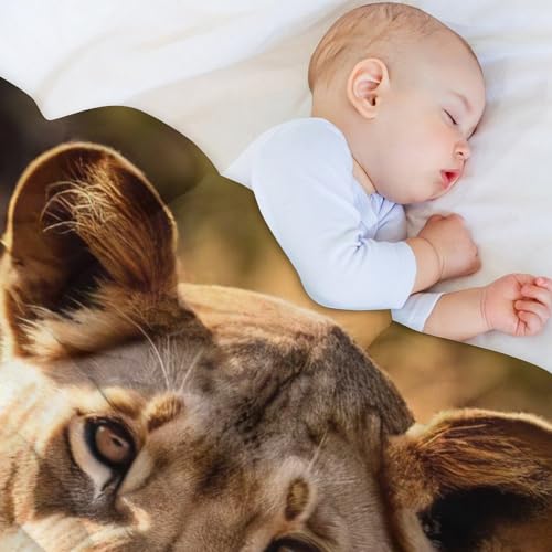 Couverture en flannel avec impression 3D lion plaid canapé haute qualité