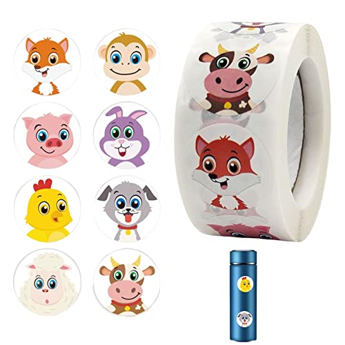 Adesivos de rolo de animais - Folhas de adesivos de animais de fazenda adoráveis ​​de - Adesivos de