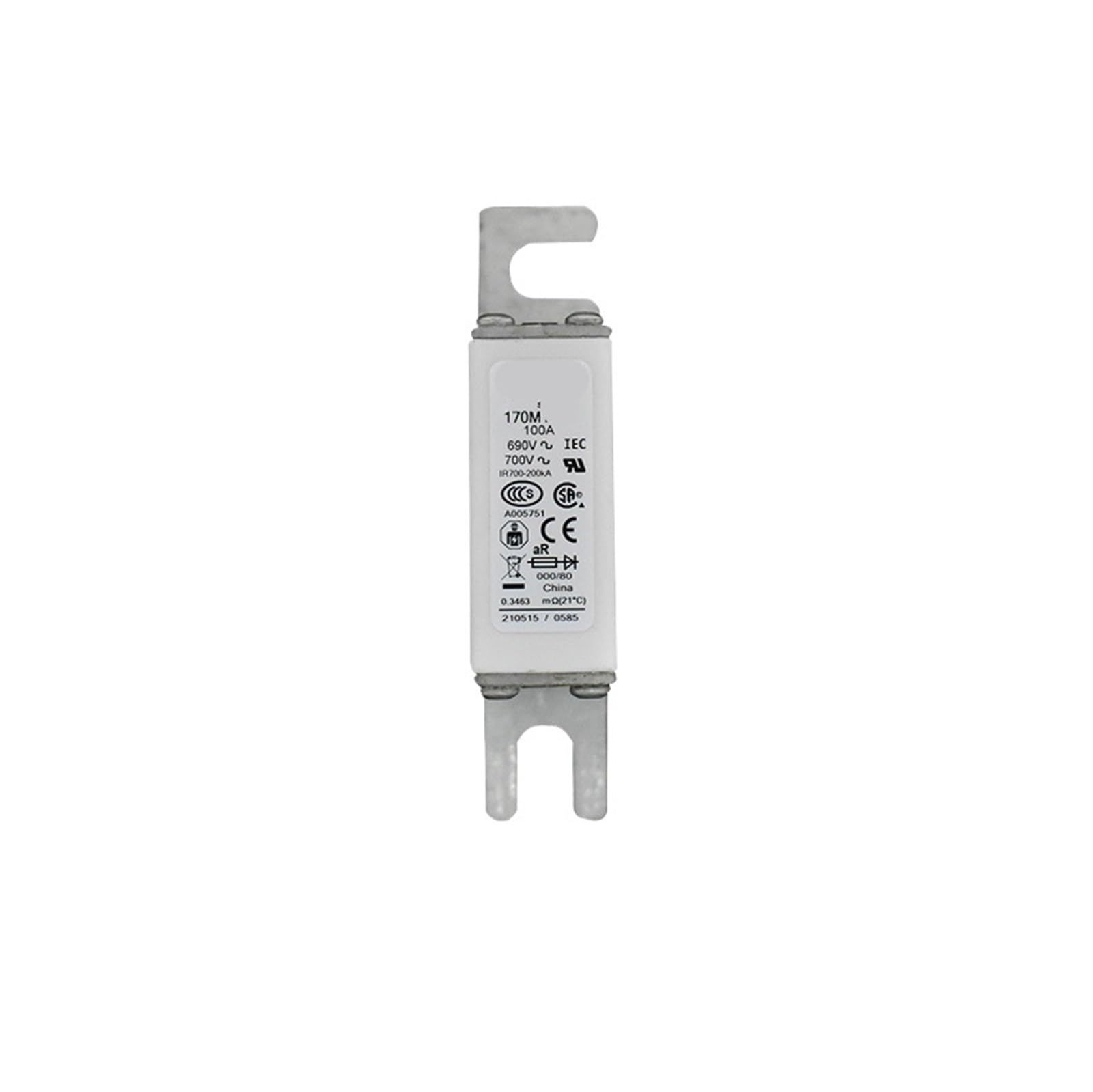 Fusible de base 170M3272 ultra rapide pour armoire electrique triphasee