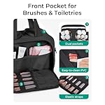 BAGSMART Travel Toiletry Bag, Lightweight Large Wide-open Travel Bag for Women, Puffy Cosmetic Makeup Bag Organizer with Handle for Accessories,Essentials, Toiletries, Black - Image 2
