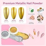 Makartt 3D Gel Nail Art & Chrome Nail Powder Kit: 15g Sculpting Gel for Nail Art DIY No wipe 3D Molding and Metallic Chrome Powder Set for Decoration Manicure Pedicure Use - Image 3