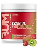 RAW Essential Performance Non-Stim Pre-Workout Powder - Preworkout for Endurance, Strength & Focus Without Caffeine or Stimulants - Creatine Monohydrate, L-Citrulline & Beta Alanine - Strawberry Kiwi