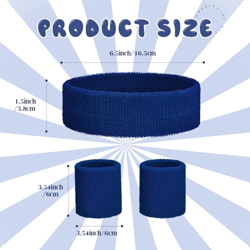 Image of Bememo 36 Pcs Neon Sweatbands Set for Kids 12 Headbands 24 Wristbands Bulk Sports Sweat Bands Athletic for Children Basketball Tennis Running Gym Student Gifts Glow Party