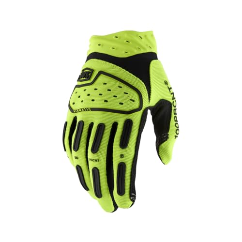 100% AIRMATIC 2 Motocross Gloves Fluo Yellow - M Mountain Bike, MX Dirt Bike & Powersport