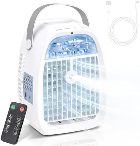 Climatiseur Mobile 1100ML, Mini Rafraîchisseur d’Air 4 en 1 avec ...